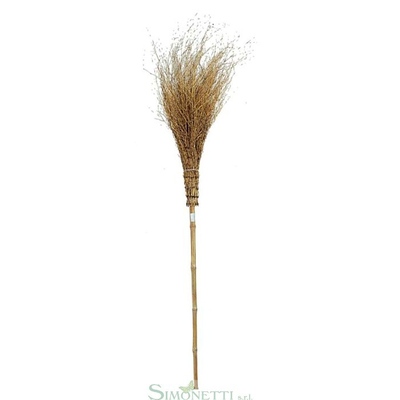 SCOPA in bamboo per esterno con manico