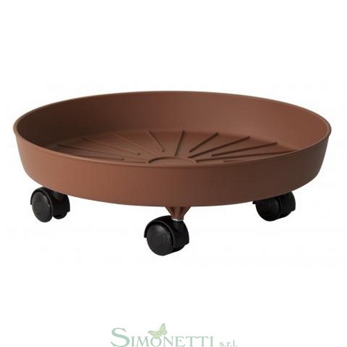 SOTTOVASO CON RUOTE CM.21 TERRACOTTA
