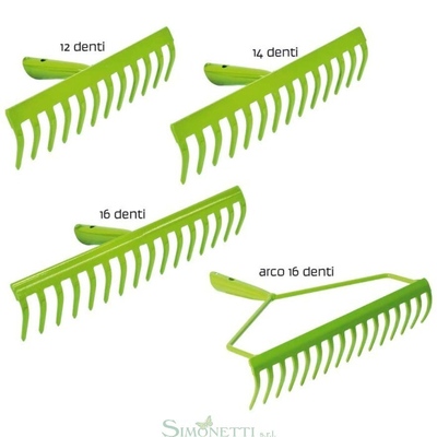 Rastrello 16 denti senza manico