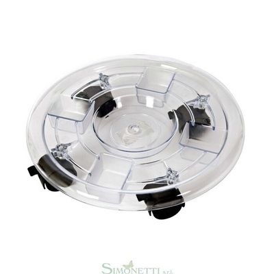 Trolley rotondo in ABS trasparente con e