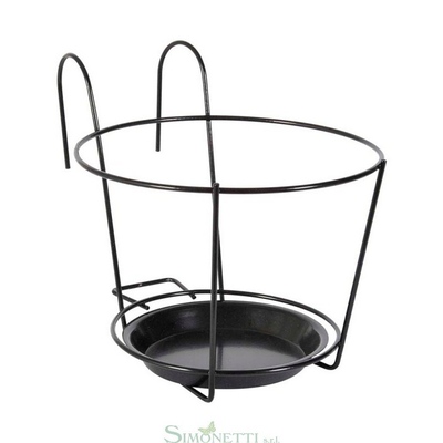 Balconiera tonda con sottovaso ø cm 22