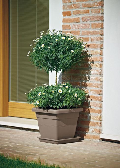 VASO KREA QUADRO CM.35 TORTORA