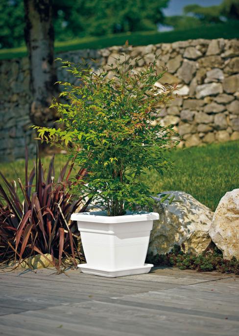 VASO KREA QUADRO CM.45 BIANCO