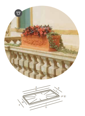 S/CASSETTA BALAUSTRA FESTONATA CM.80 T.S