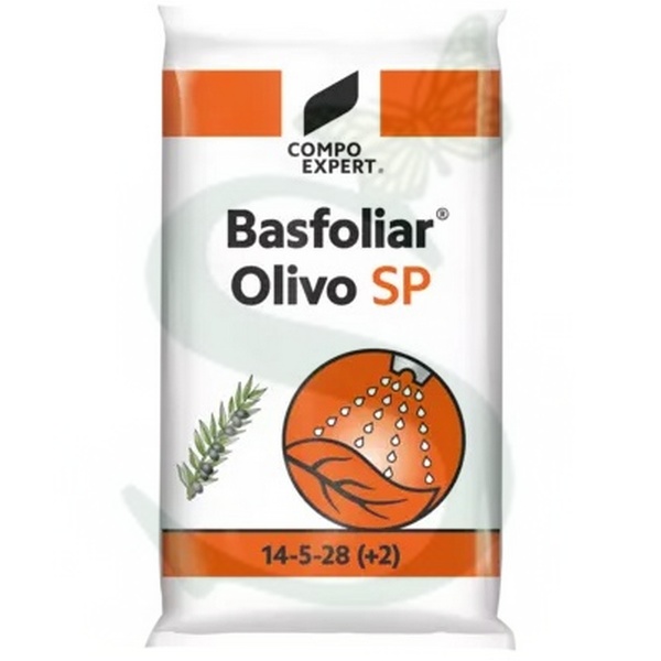 BASFOLIAR OLIVO SP 14-5-28+2 x 5 kg.