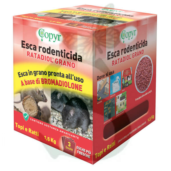 RATADIOL GRANO (3x500 gr) x 1,5 kg.