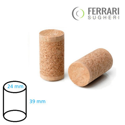 TAPPO AGGLOMERATO+RONDELLE 24x39 1000 pz